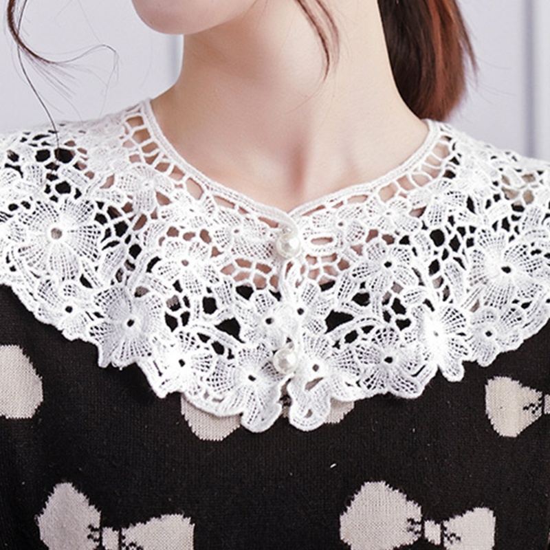 Cổ Áo Rời Cổ Tròn Chất Liệu Cotton Thời Trang Cho Nữ