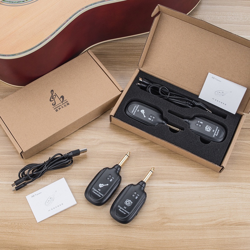 [ CHÍNH HÃNG ] Bộ thu phát tín hiệu không dây Guitar A8 , Guitar Wireless System