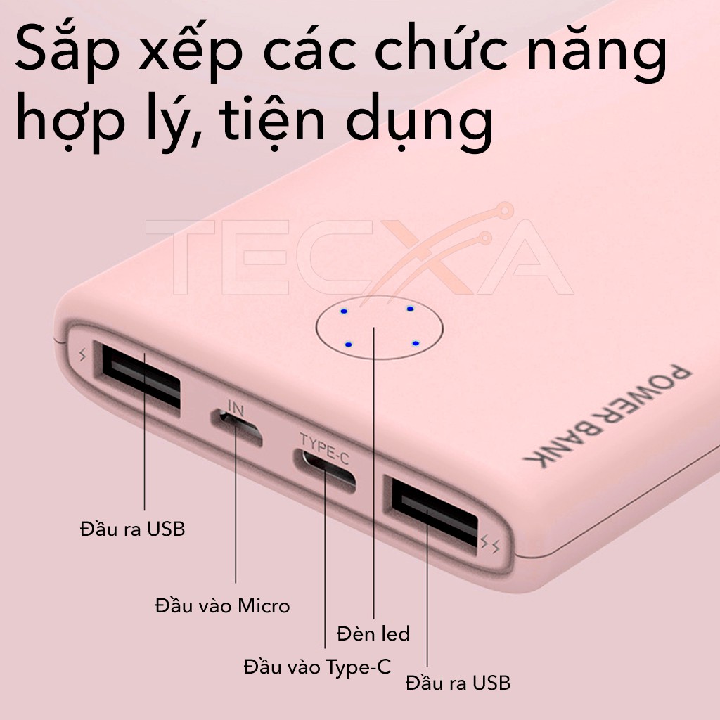 Sạc dự phòng WOGK 10000mAh, Pin dự phòng sạc nhanh chính hãng