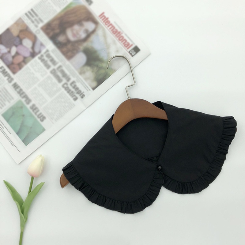 Khăn Choàng Cổ Giả Xếp Ly Màu Sắc Ngọt Ngào Phong Cách Hàn Quốc Cho Nữ