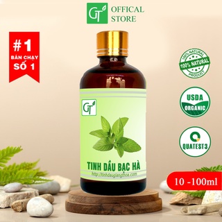 Tinh Dầu Bạc Hà Nguyên Chất 100% Thiên Nhiên - Tinh Dầu Đuổi Chuột Bạc Hà, Xông Phòng Khử Mùi Mạnh, The Mát