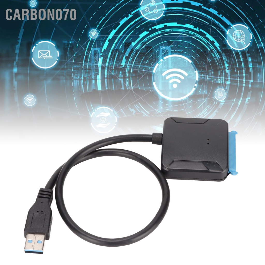 Carbon070 Cáp chuyển đổi SATA sang USB Trọng lượng nhẹ Kích thước nhỏ cho ổ cứng 2 5 / 3 inch 110 đến 240V