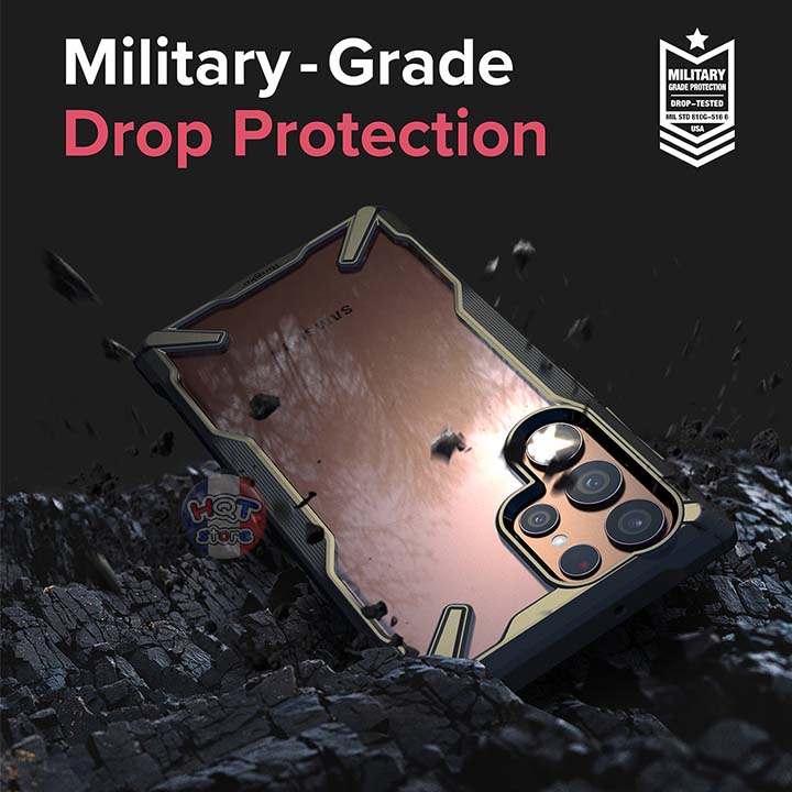 Ốp lưng chống sốc Ringke Fusion X cho Samsung S22 Ultra chính hãng - Hàng nhập khẩu