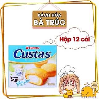 Bánh Custas kem sữa Orion hộp 12 cái