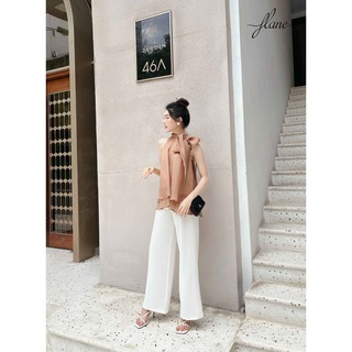 áo yếm nâu [𝐅𝐑𝐄𝐄𝐒𝐇𝐈𝐏] ☀️ áo kiểu thiết kế Flane - hàng thiết kế cao cấp