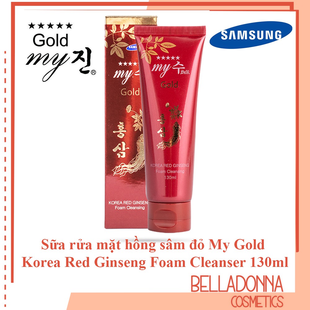 Sữa Rửa Mặt Hồng Sâm Đỏ My Gold Korea Red Ginseng Foam Cleanser 130ml