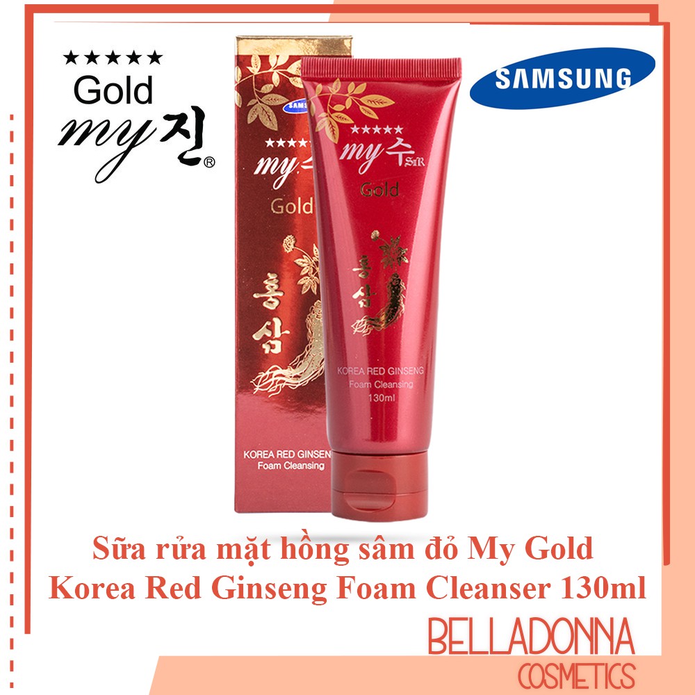 Sữa rửa mặt hồng sâm đỏ My Gold Korea Red Ginseng Foam Cleanser 130ml