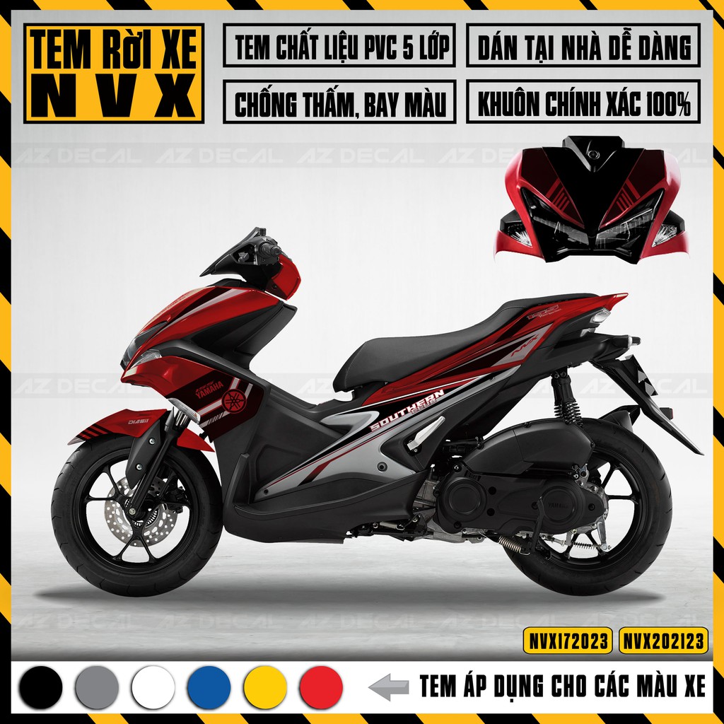 Tem Dán Xe NVX 2017 - 2021 Thiết Kế Southern | NVX23 | Tem Rời Xe Máy Chống Nước, Bền Màu Cho Xe 155