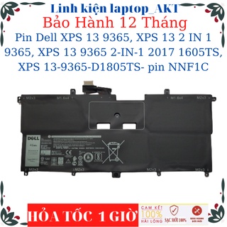 Pin laptop Dell XPS 13 9365, XPS 13 2 IN 1 9365, XPS 13 9365 2-IN-1 2017 1605TS, XPS 13-9365-D1805TS- pin NNF1C