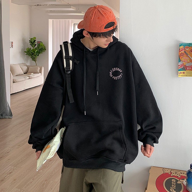 Áo hoodie dáng rộng in họa tiết thời trang phong cách hiphop đường phố sành điệu size M-5XL cho nam nữ