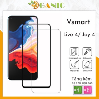 Kính cường lực Vsmart Live 4 Joy 4 full màn cao cấp chống rơi vỡ tặng kèm khăn lau màn hình