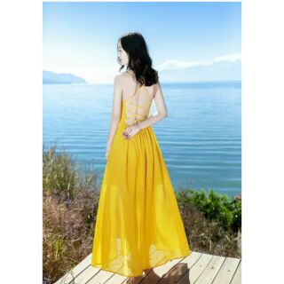 🔥dvk194022357 đầm maxi dây đan lưng summer🔥