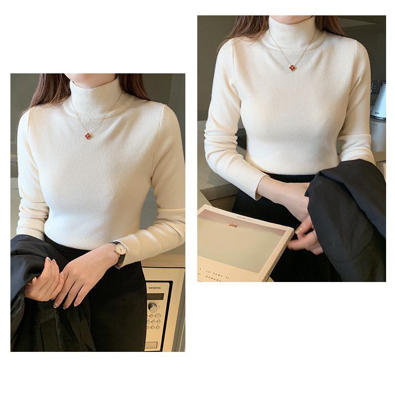 Áo Len Cao Cổ Siêu Hot 6 Màu Tươi Tắn Trẻ Trung Chất Liệu Mềm Mịn Co Giãn | BigBuy360 - bigbuy360.vn