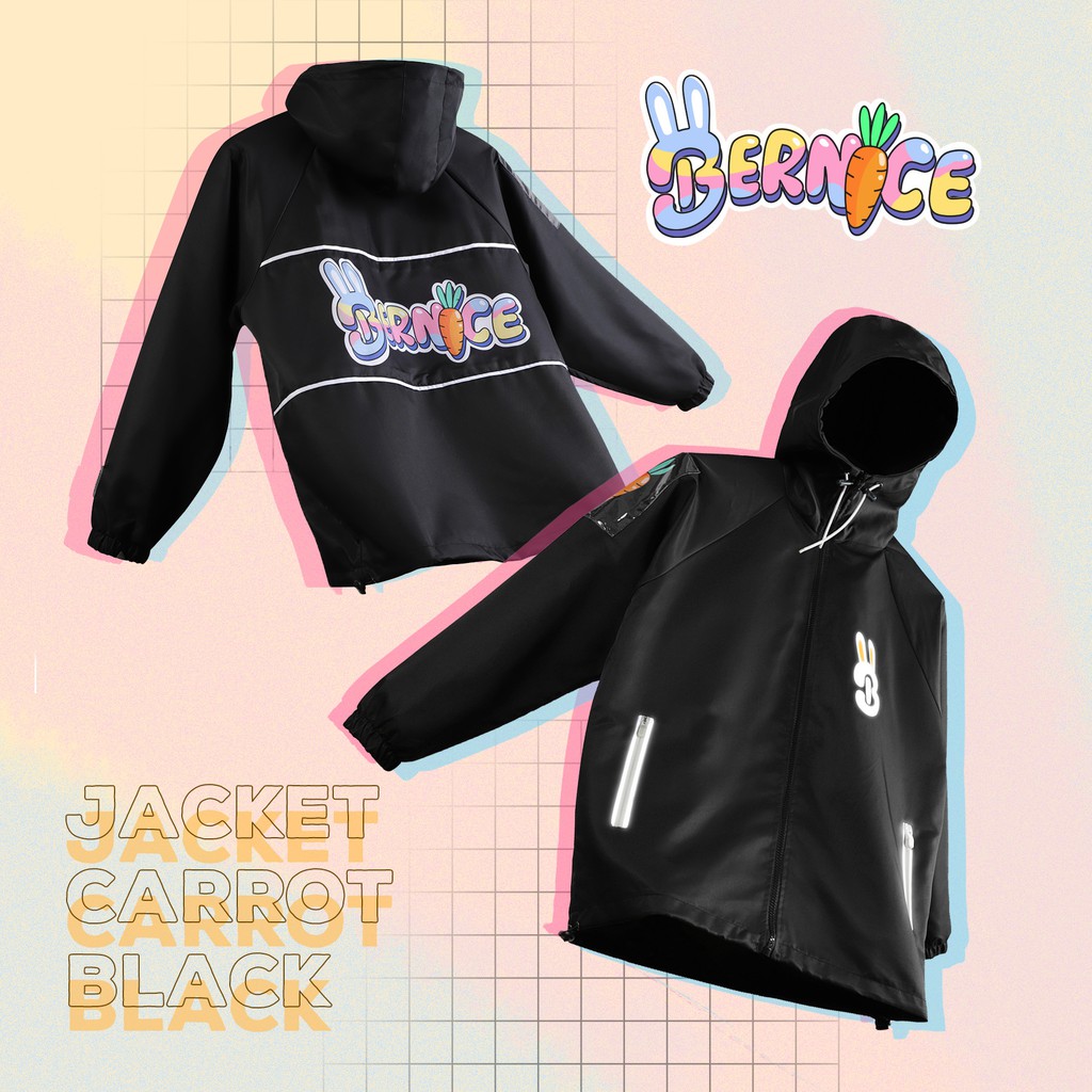Áo khoác Bernice Carrot Đen Phản Quang