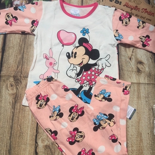 Bộ cotton bé gái mickey