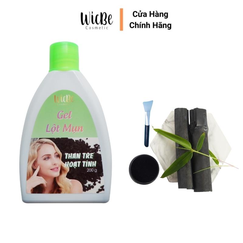 Combo gel lột mụn cám mụn đầu đen Than Tre Hoạt Tính + Nha Đam Wicbe 200g