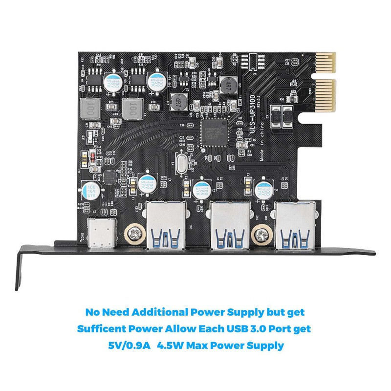Card Mở Rộng Pci-E Sang Usb 3.0 + Type C Với 3 Cổng | BigBuy360 - bigbuy360.vn