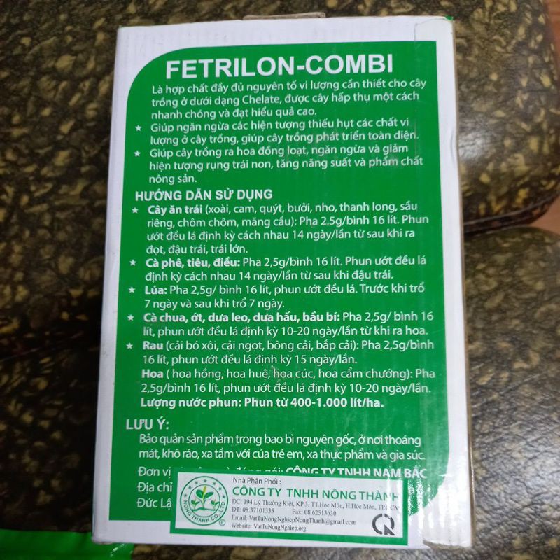 Phân bón vi lượng Fetrilon-Combi BM Đức Gói 2,5g