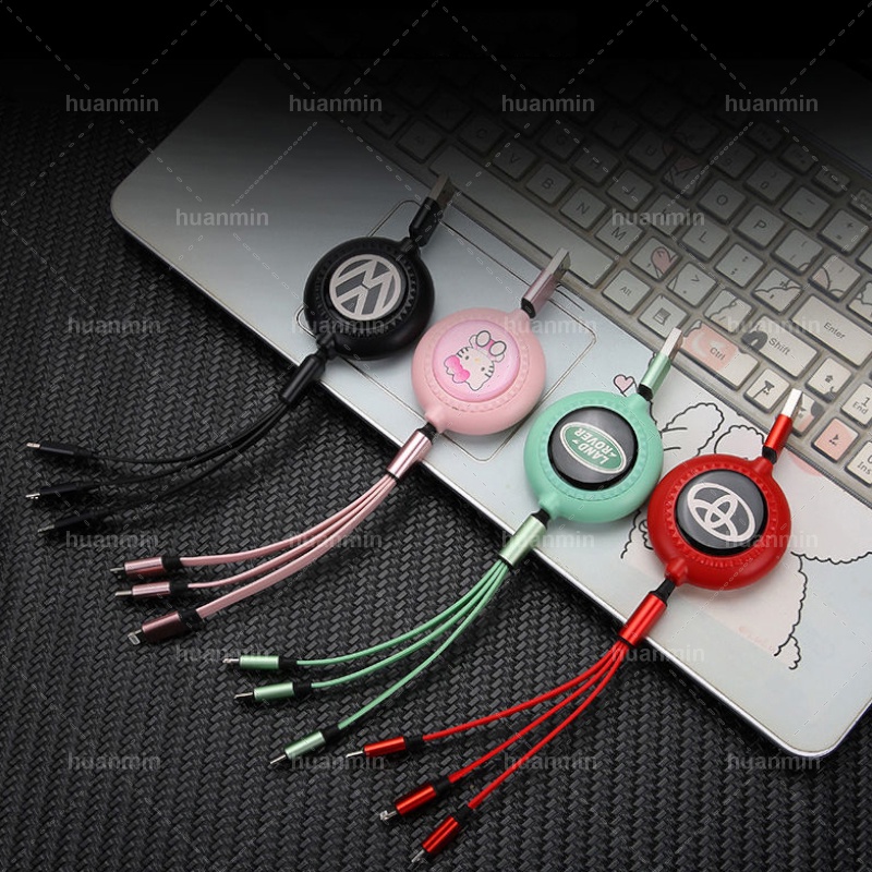 PEUGEOT Dây Cáp Sạc Nhanh USB Loại C 3 Trong 1 Cho 4008 Rcz 5008 206 207 307 301 308 408