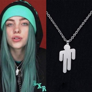 Vòng cổ mặt hình của Billie Eilish thiết kế đơn giản phong cách hiphop thời trang