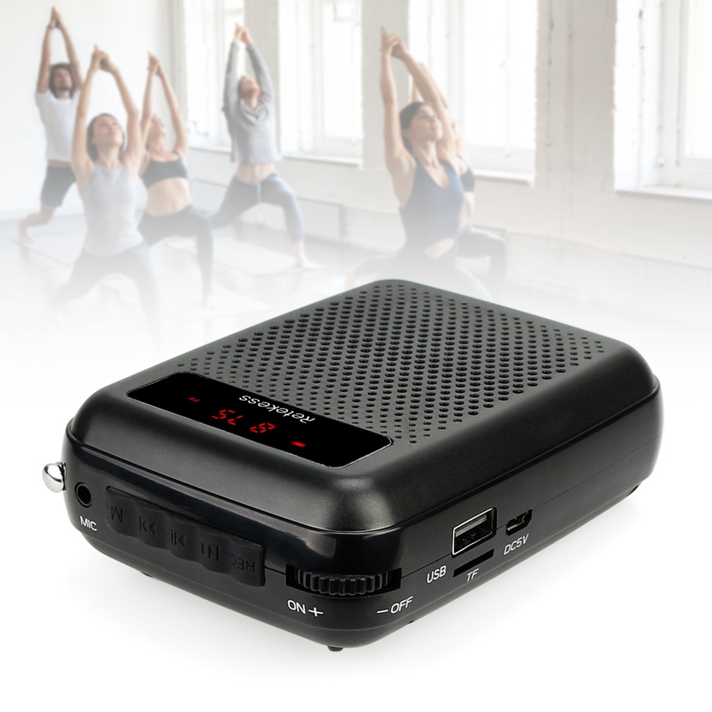 Loa Khuếch Đại Âm Thanh Kỹ Thuật Số Mini 12W Retekess PR16R Bằng ABS Nhỏ Gọn Đa Năng Cho Giáo Viên