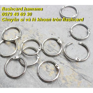 Khoen tròn 10 cái INOX KHÔNG GỈ làm flashcard nhiều kích thước giá sỉ