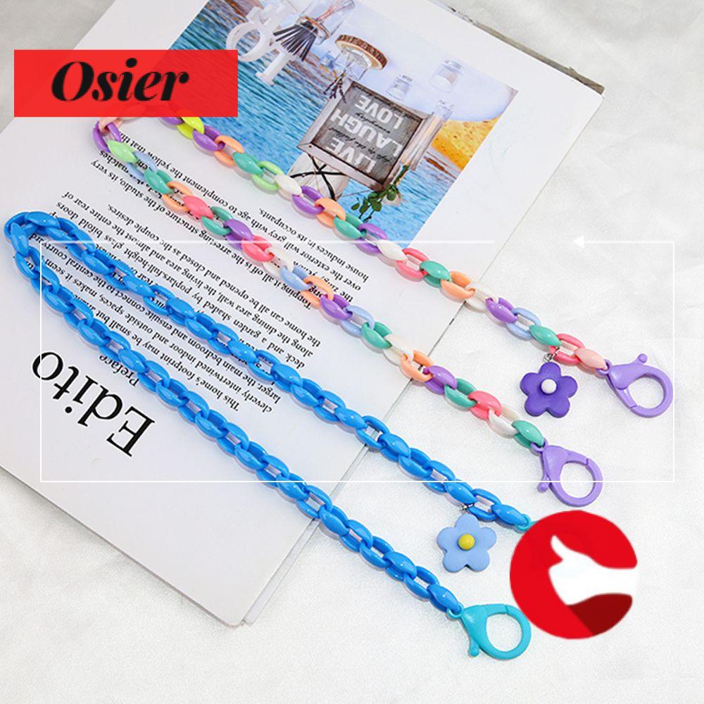 Osier Dây Đeo Cổ Bằng Acrylic Mặt Hoa Màu Kẹo Thời Trang Chống Thất Lạc Nhiều Màu Sắc