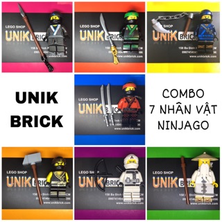 Lego UNIK BRICK Combo 7 nhân vật Ninja trong Ninjago chính hãng (như hình)