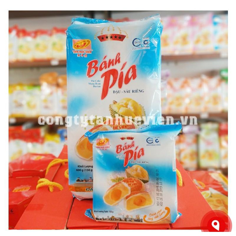 Bánh pía Tân Huê Viên đậu- sầu riêng 5 sao( 600g)