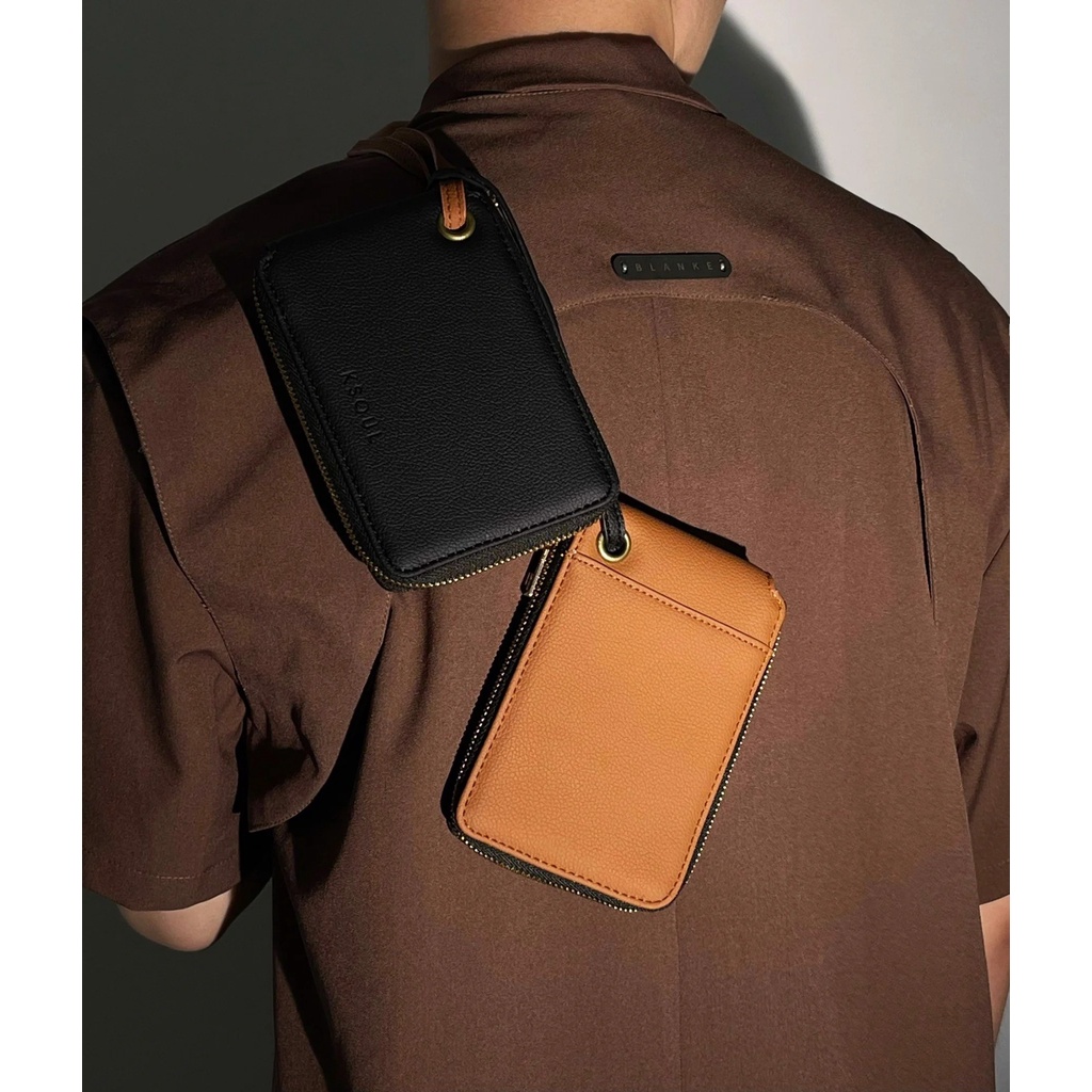 KSOUL Ví Cầm Tay Nova Long Wallet Màu Đen Da PU