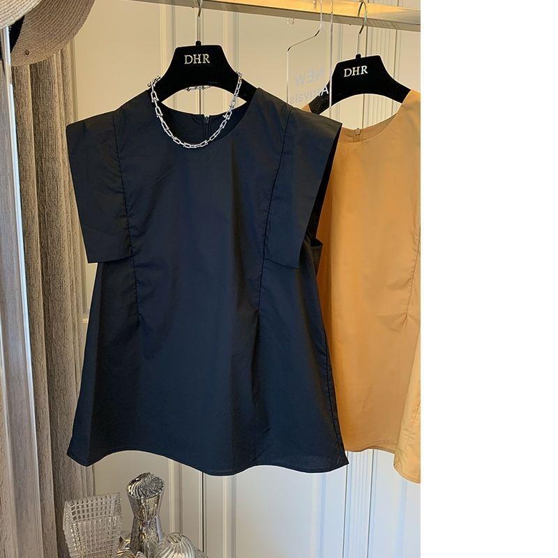 Áo Thun Mỏng Dáng Rộng Tay Bay Phong Cách Pháp Hàn Cổ Điển Thiết Kế Thời Trang