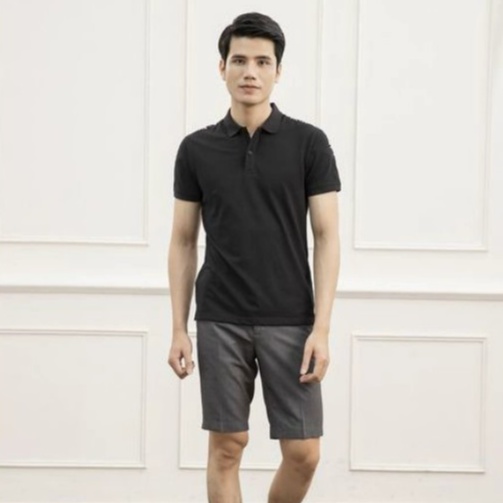 Áo thun polo nam Aristino tay ngắn chất cotton dáng Slim fit APS021S1