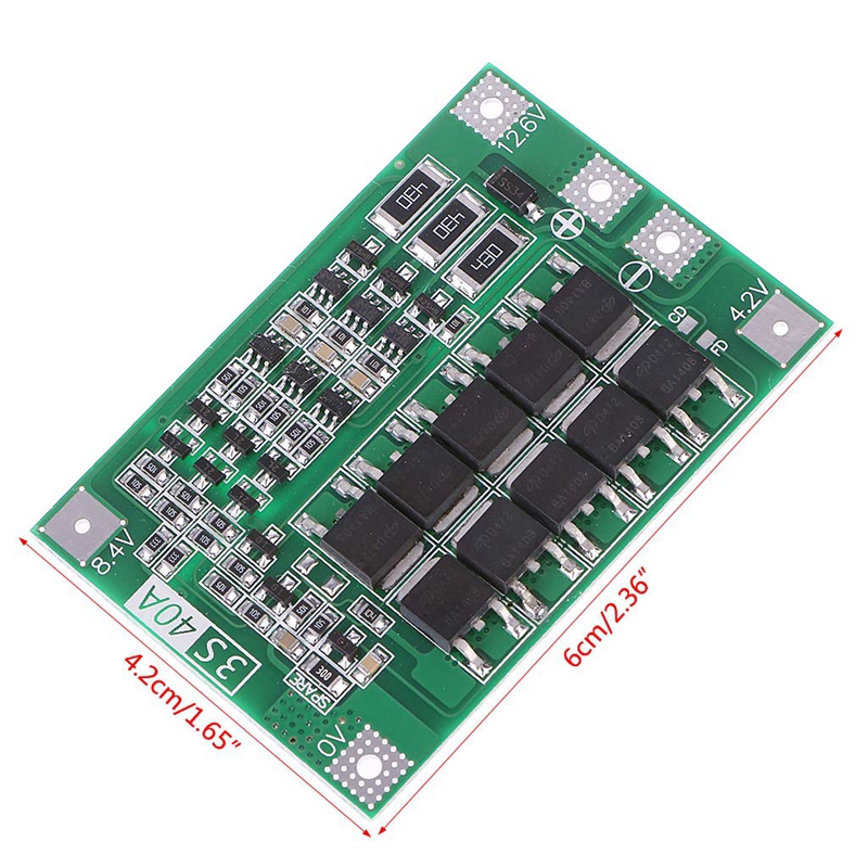 🦨Bảng Mạch🍂 Bảo Vệ Sạc Pin Lithium 🐍3s 40a 18650 Li- Ion Lithium 11.1v 12.6v Chất Lượng Cao