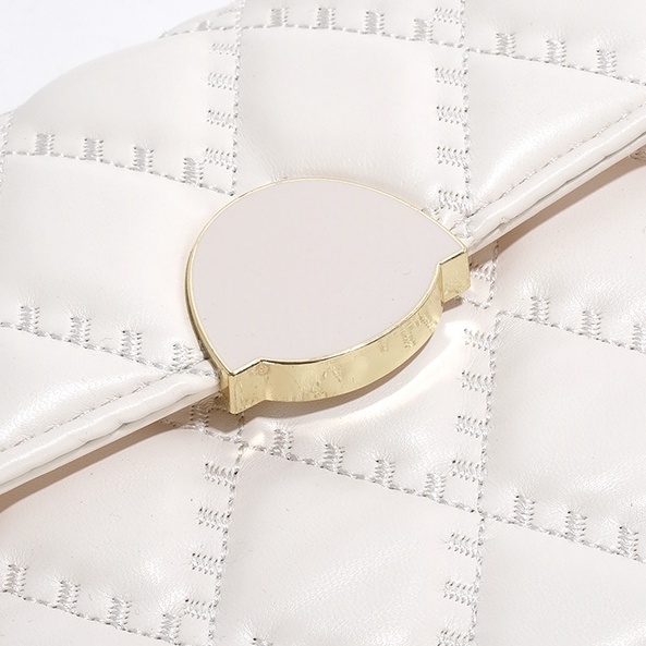 🌸Hàng Order🌸 Túi Xách Nữ CEEKAY Kẻ Lưới Da Trơn Khóa Dính Quai Da Phối Xích Quả Lắc Sang Chảnh Nữ Tính 🌸Hàng Quảng Châu