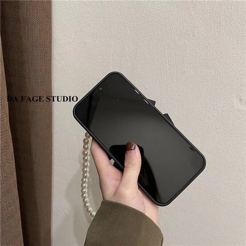 Ốp Điện Thoại Hoa Hồng Trắng Có Dây Đeo Cổ Tay Cho iPhone 14 13 pro Max 13 12 12 pro 11 11pro X Xs 8 7 6 6s Plus