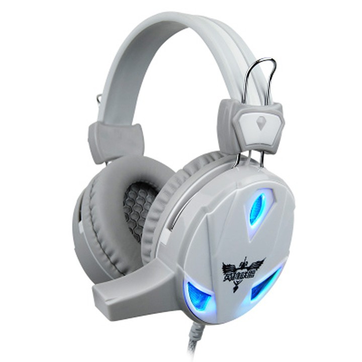 Tai nghe game thủ có led chụp tai có mic thoại H7 kèm dây chia âm thanh ra loa và mic tiện lợi cho điên thoại và pc