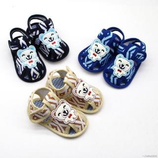 Giày sandal hình gấu đế mềm cho bé trai và bé gái sơ sinh