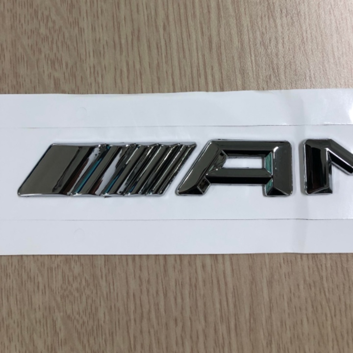 Decal logo 3D chữ nổi AMG dán xe đuôi ô tô - Kích thước:18.5*1.5cm - HÀNG CÓ SẴN