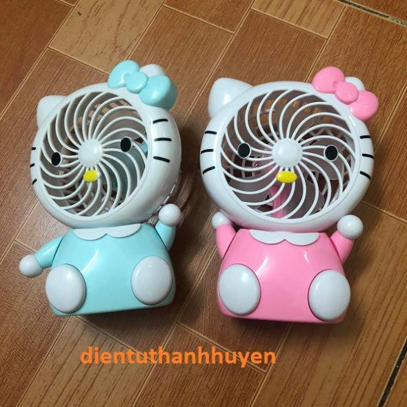 Mua ngay Quạt Hello Kitty Hoạt Hình Dễ Thương Cầm Tay USB Quạt Sạc Đèn LED Di Động Không Khí Làm Mát Mini [Freeship 10k]