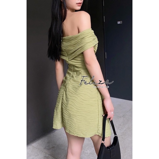 Váy dáng A bẹt vai🤍