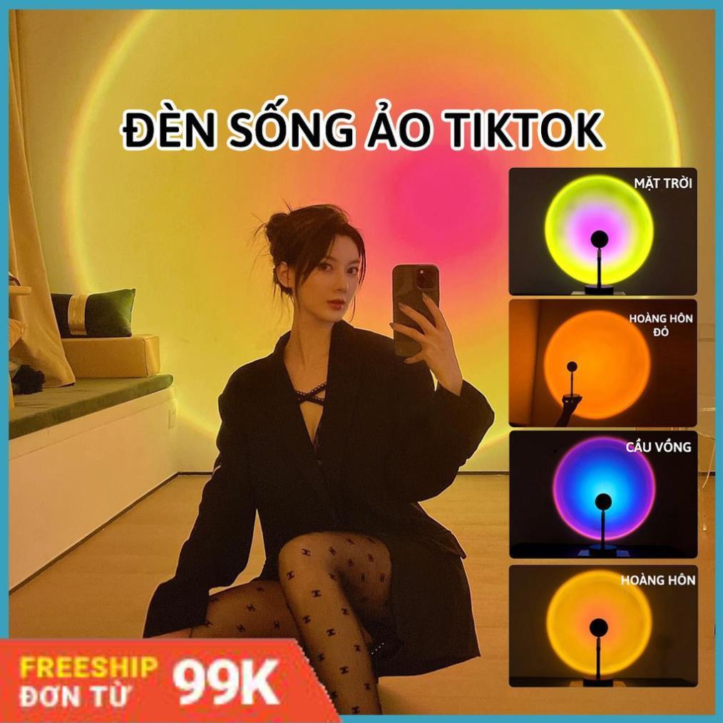 Đèn hoàng hôn có điều khiển chuyển đổi 16 màu khác nhau, đèn led sống ảo chụp ảnh quay video livestream casealpha