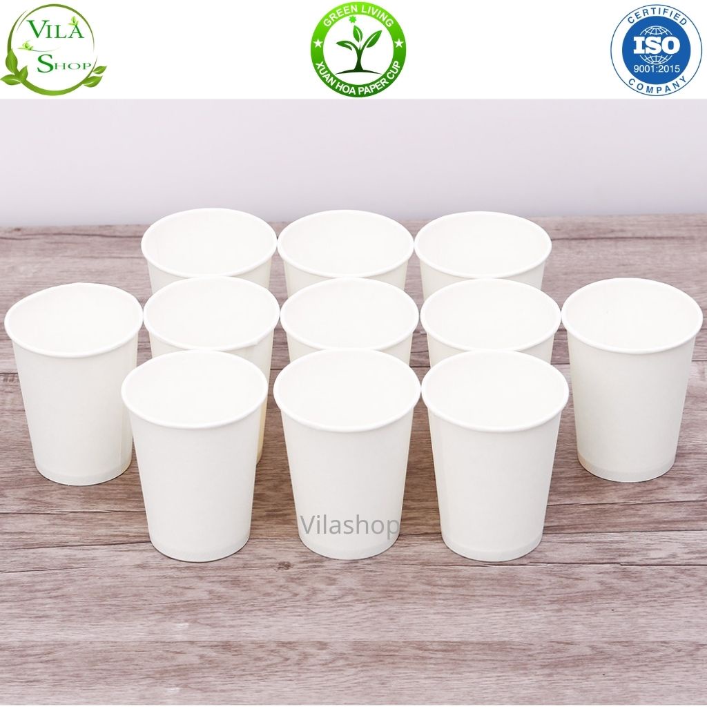 Cốc Giấy XUÂN HOA 270ml , Ly Giấy Cao Cấp Dùng Một Lần Cho Buổi Tiệc, Sinh Nhật, Liên Hoan, Dã Ngoại