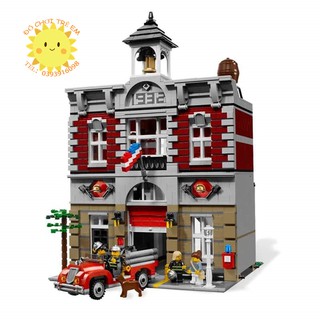 Đồ chơi Lắp ghép Mô hình  Trạm Cứu Hỏa Thành Phố 15004 Leji 99009