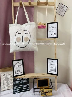 Túi Tote Vải Canvas Mặt Đổi Màu