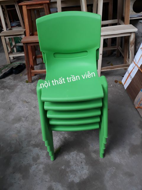 Ghế nhựa đúc mầm non - ghế mầm non chuẩn size cho bé