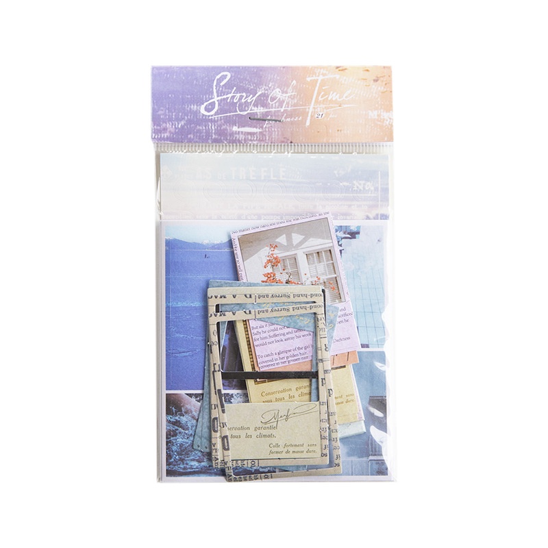 Sticker Decor - Bộ Hình Dán Trang Trí Story of Time Phong Cách Retro