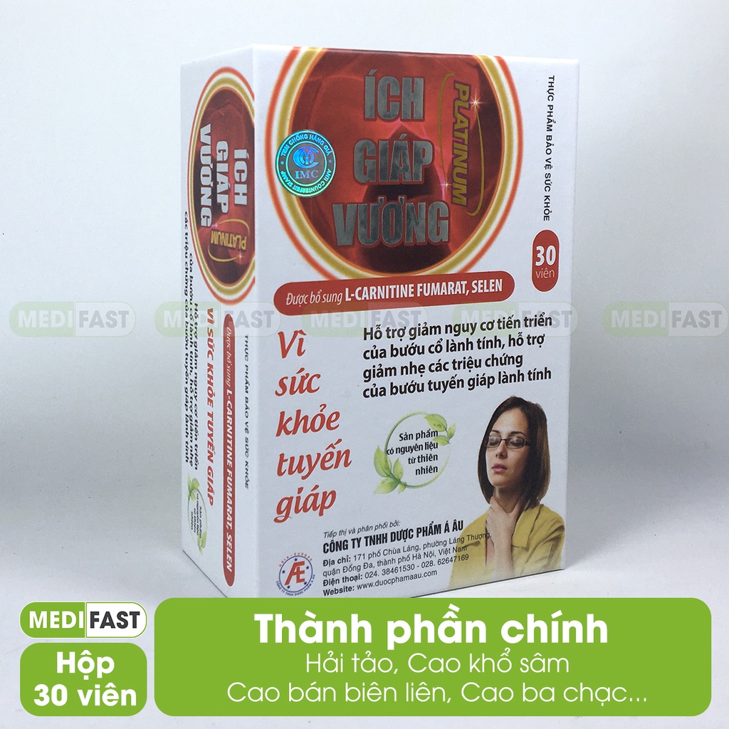 Giảm bướu cổ - Ích giáp vương Platinum Mẫu mới Hàm lượng cao, tốt cho tuyến giáp từ thảo dược