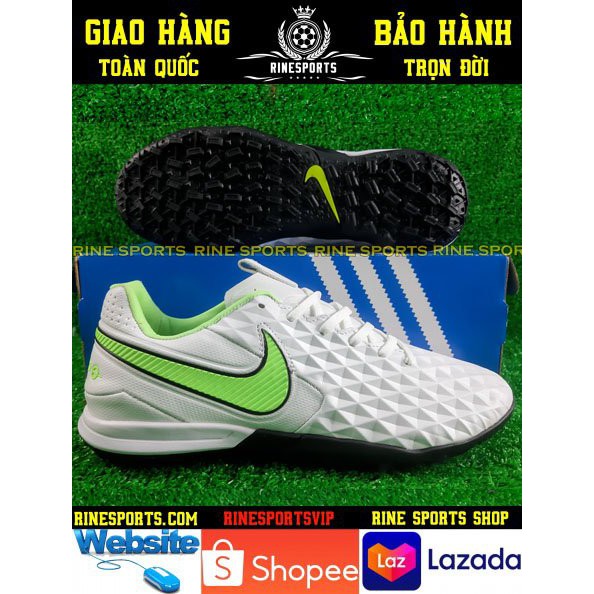 GIÀY BÓNG ĐÁ  𝗡𝗶𝗸𝗲 Tempo Superfly trắng xanh SÂN CỎ NHÂN TẠO HÀNG SUPER THAILAND