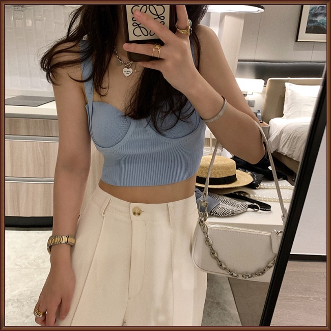 Áo Croptop Hai Dây Bản Rộng Nhiều Màu Sắc Thời Trang Gợi Cảm Cho Nữ