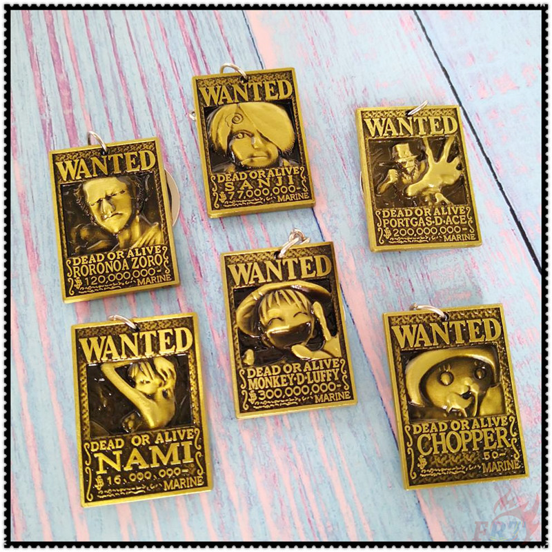 1 Móc Khóa Kim Loại Hình Nhân Vật Phim One Piece 6 Kiểu Lựa Chọn